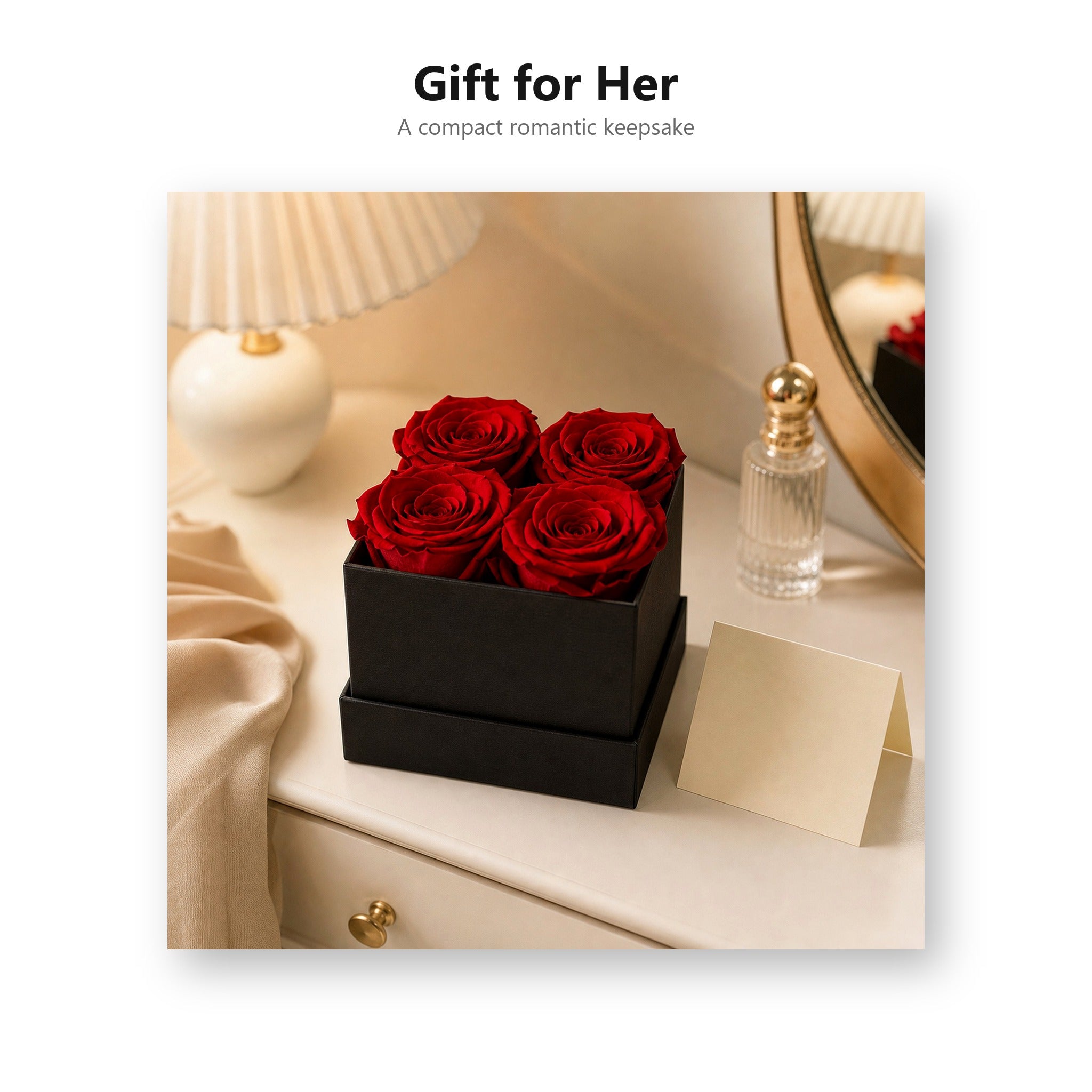 Romantic preserved rose gift box for girlfriend or wife