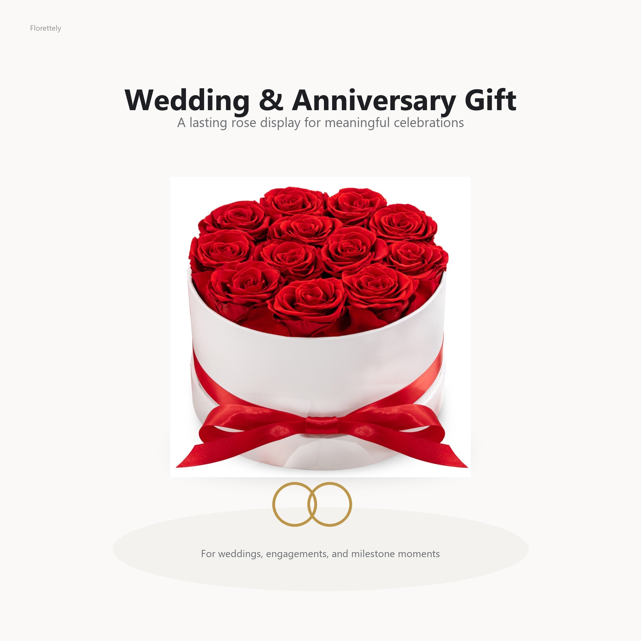 Preserved rose hug bucket for wedding and anniversary gift
