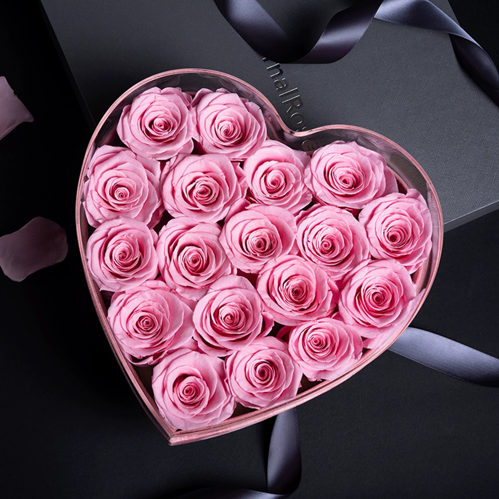 Handmade preserved flower leather gift box by Florettely