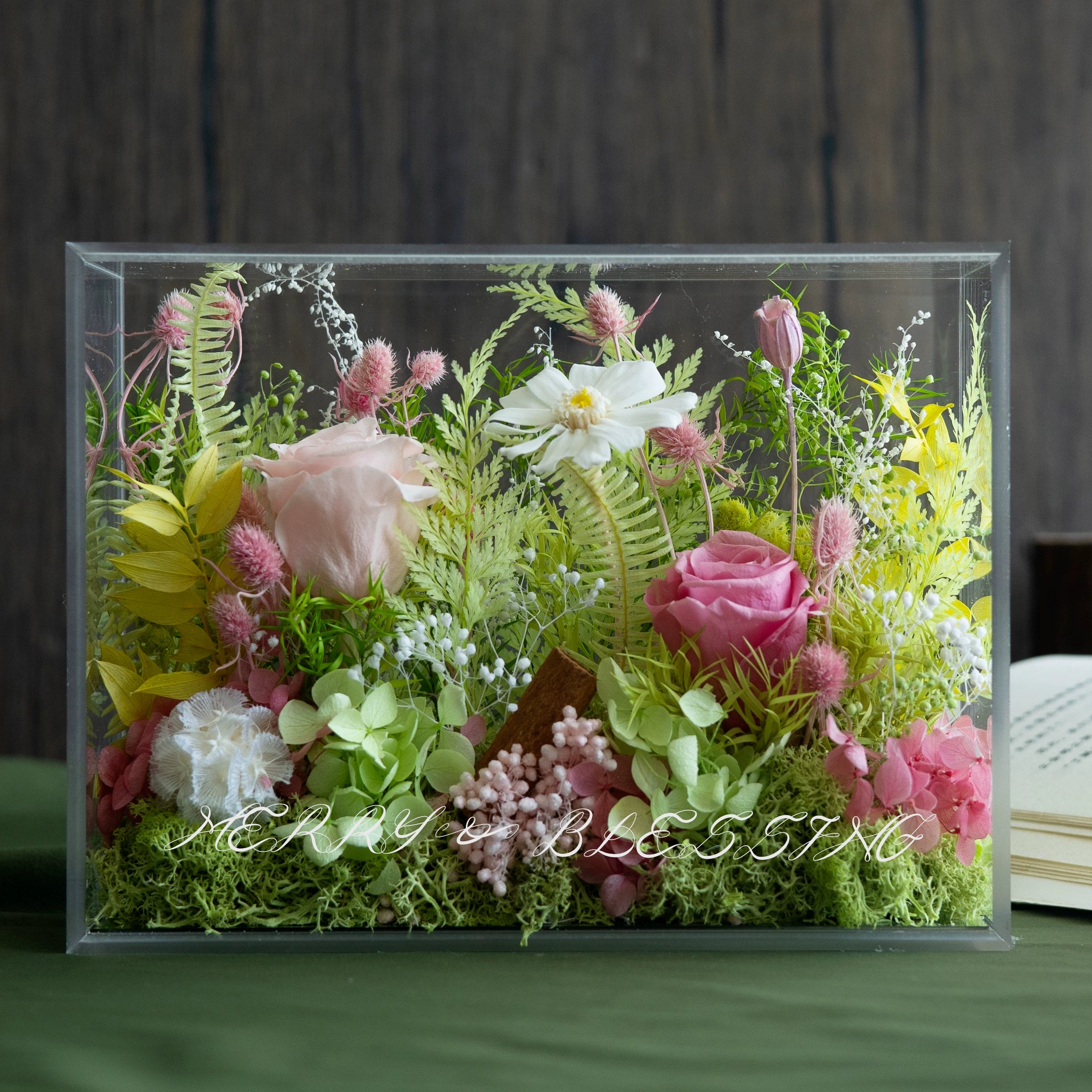 Solo Rose Acrylic Gift Box for Her - Preserved Real Flower View 6