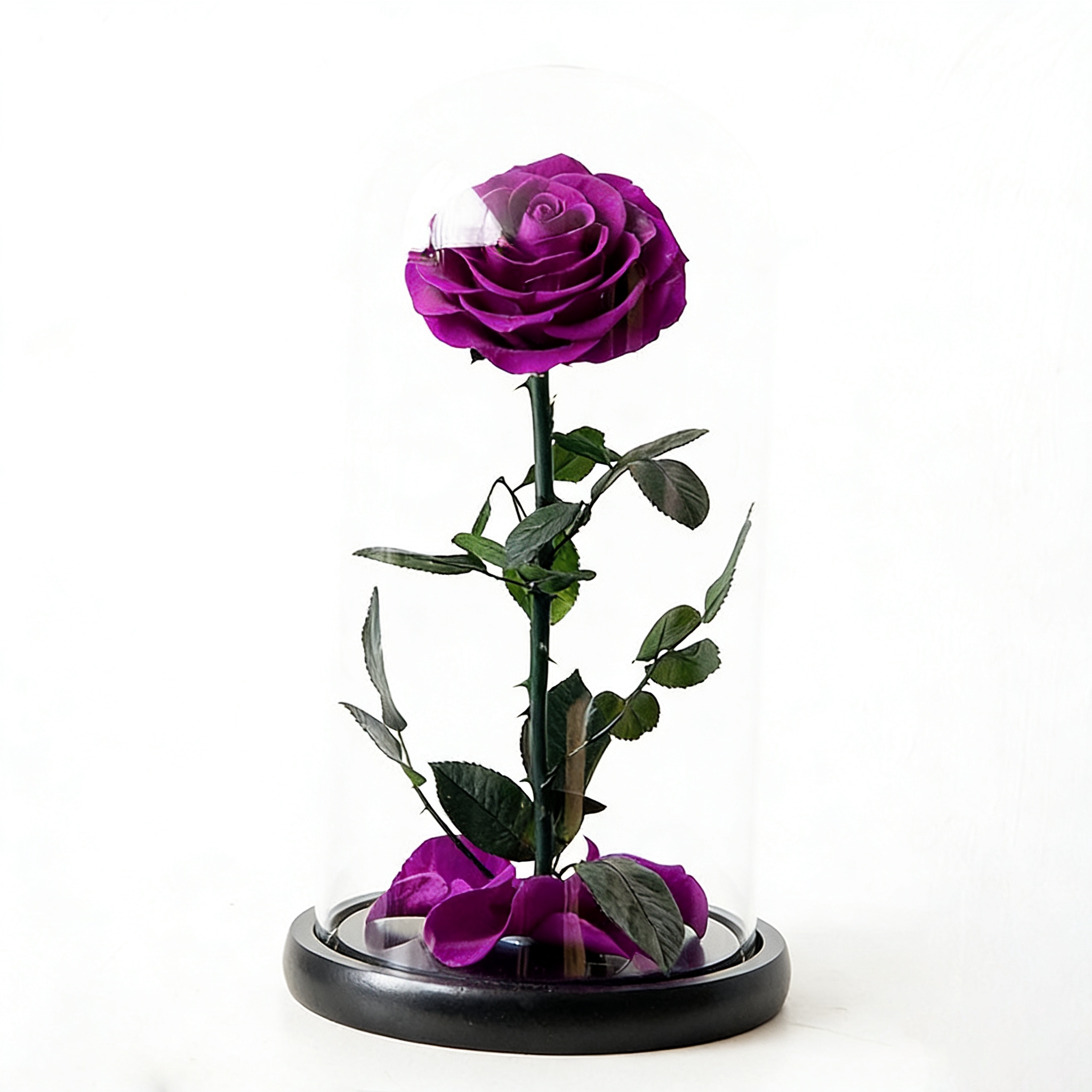 Handmade preserved flower themed glass dome by Florettely