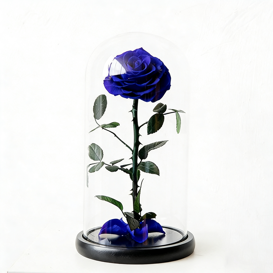 Handmade preserved flower themed glass dome by Florettely