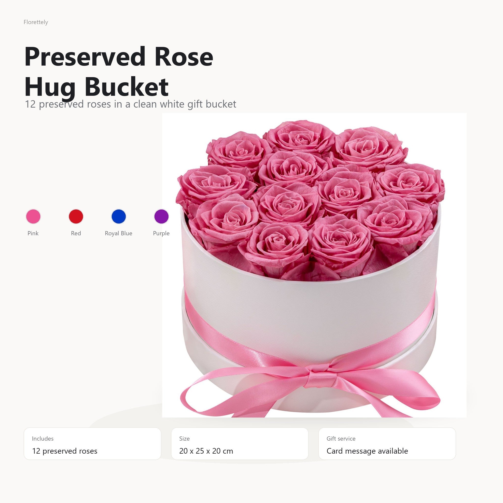 Preserved flower gift arrangement that does not need water by Florettely