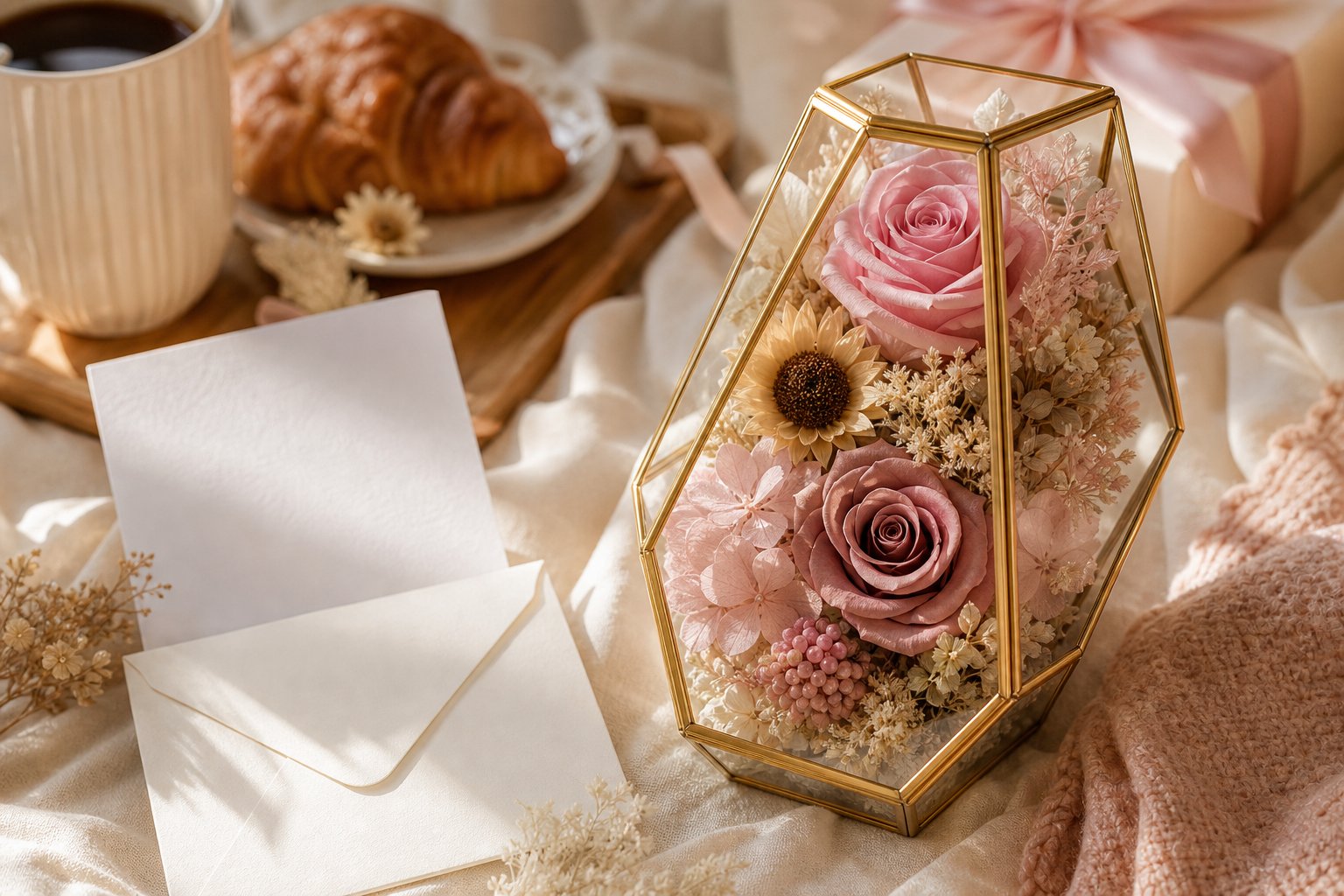 Preserved rose gifts for Mother's Day arranged as a heartfelt keepsake for mom