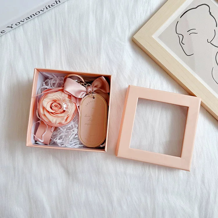 Eternal Flower Keychain | Preserved Rose Keychain Gifts | Florettely