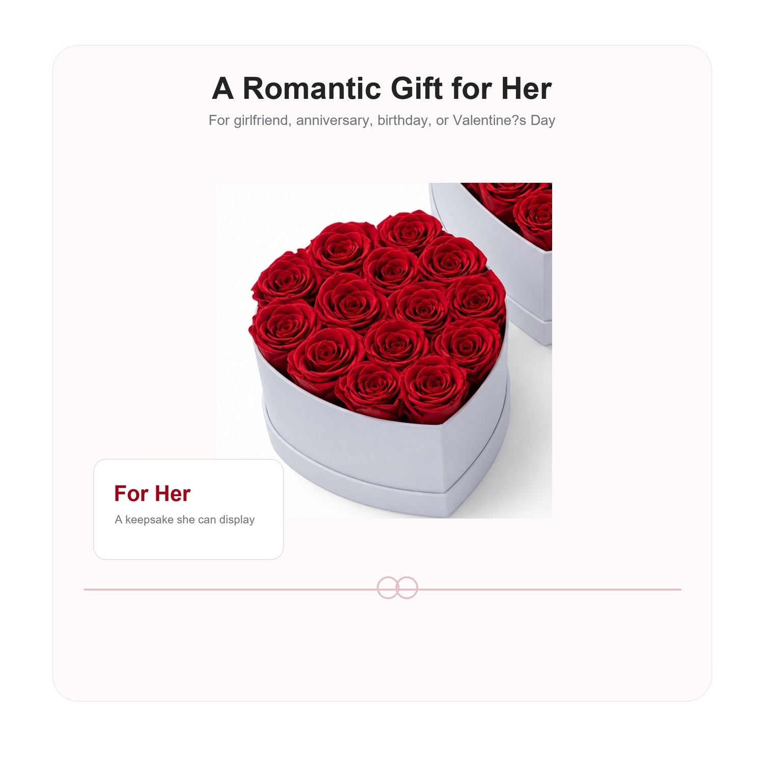 Romantic preserved rose gift box for girlfriend