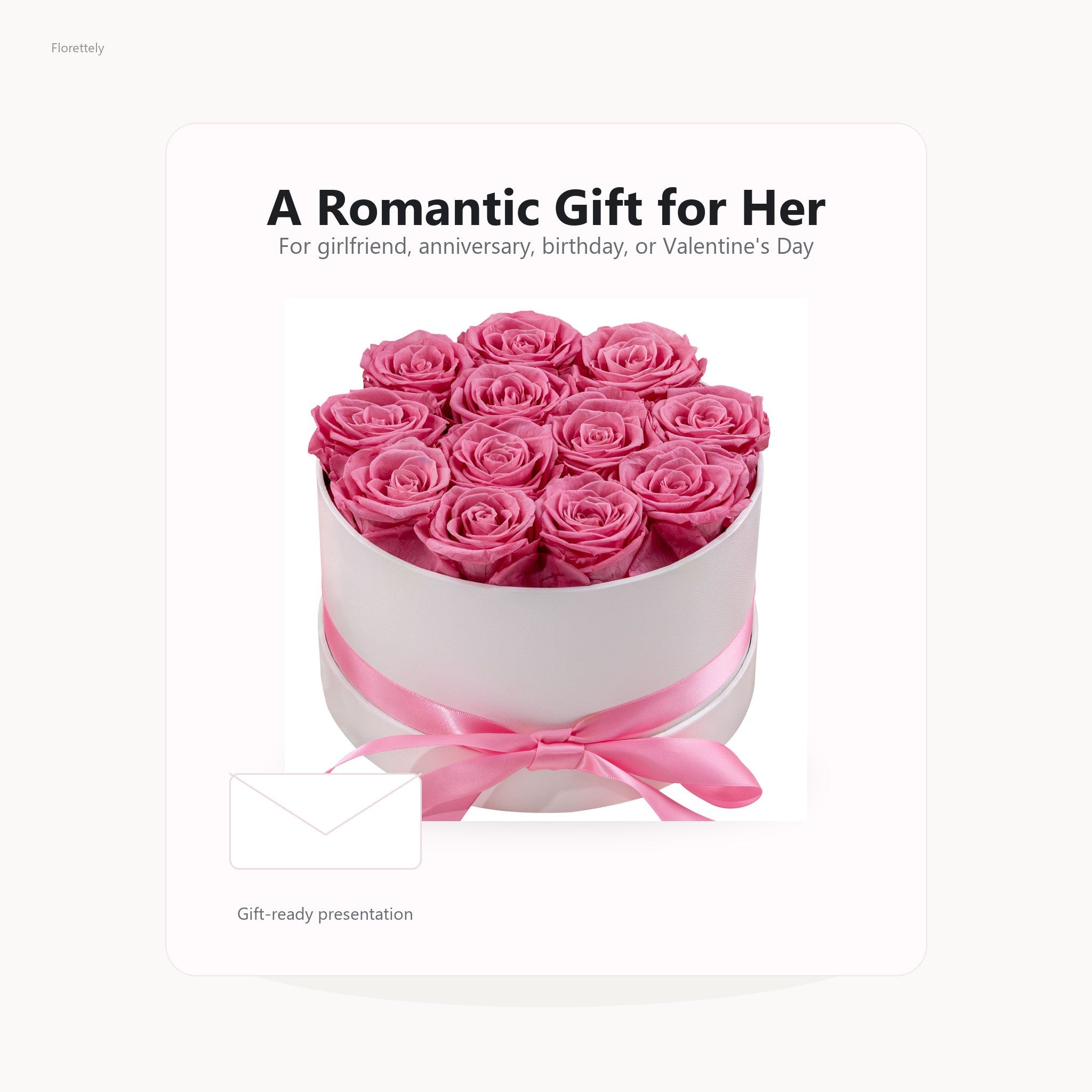Preserved rose hug bucket gift for girlfriend