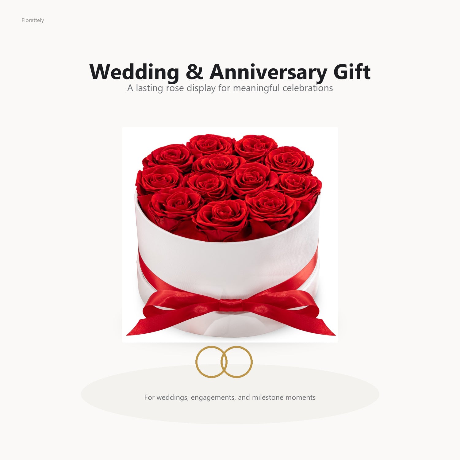 Preserved rose hug bucket for wedding and anniversary gift
