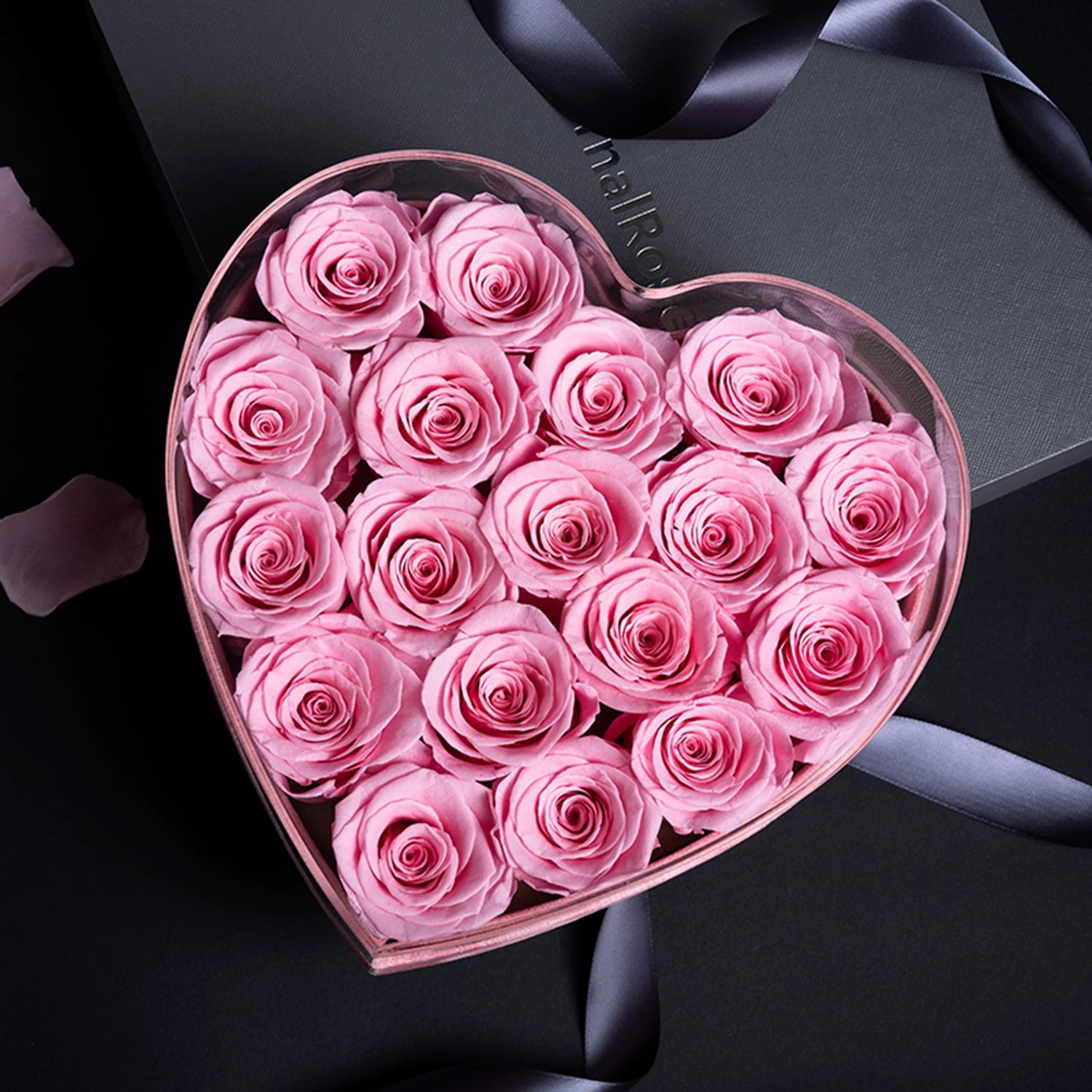 Handmade preserved flower leather gift box by Florettely