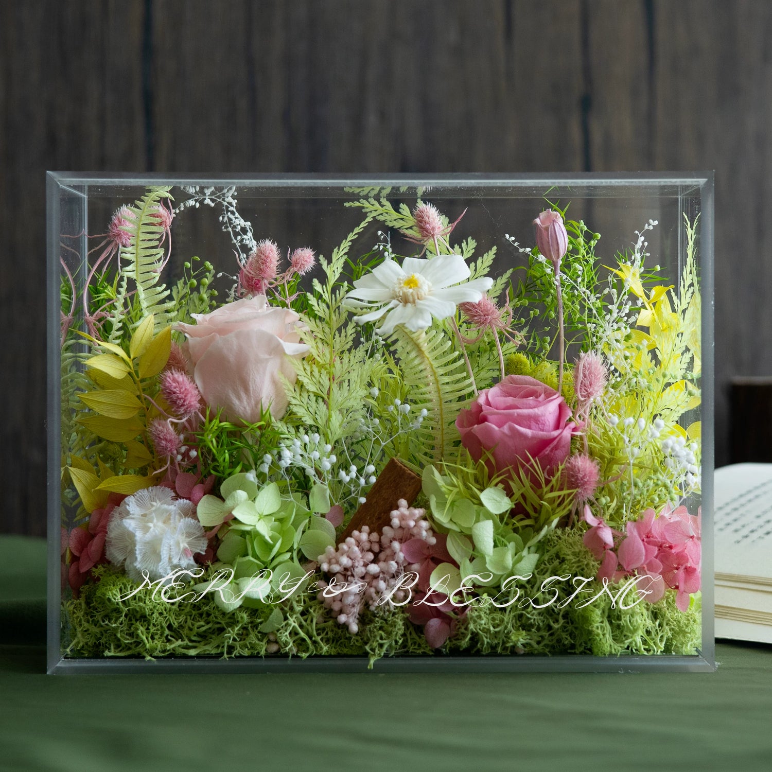 Solo Rose Acrylic Gift Box for Her - Preserved Real Flower View 6