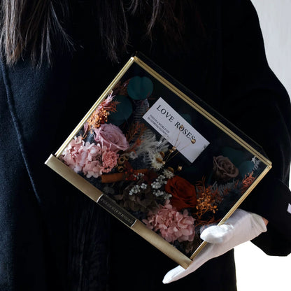 Handmade preserved flower acrylic flower box by Florettely