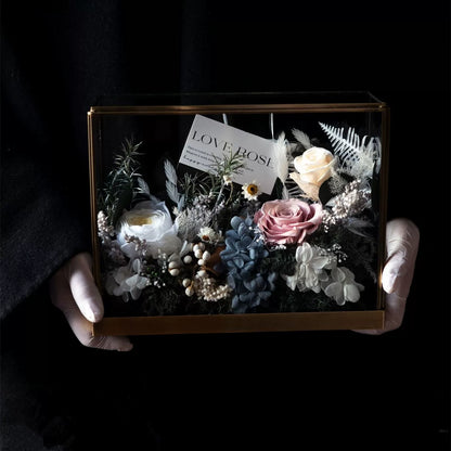 Handmade preserved flower acrylic flower box by Florettely