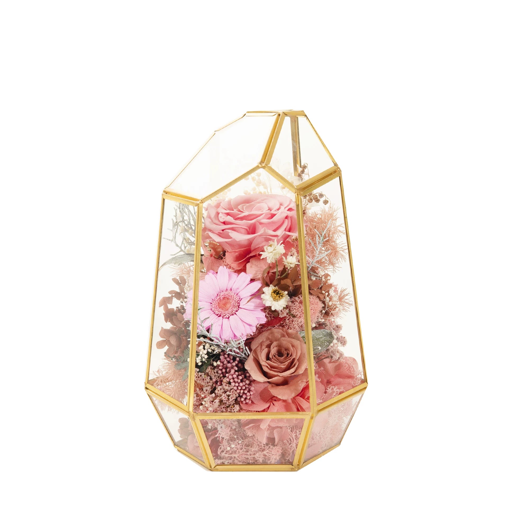 Handmade preserved flower glass terrarium decor by Florettely