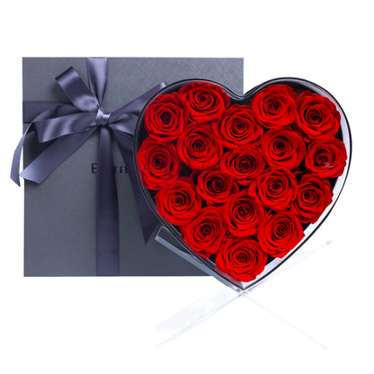 Handmade preserved flower leather gift box by Florettely