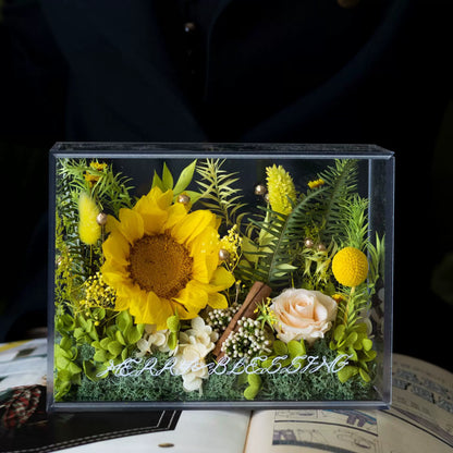 Solo Rose Acrylic Gift Box for Her - Preserved Real Flower View 2