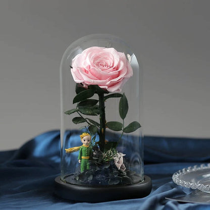 Handmade preserved flower themed glass dome by Florettely