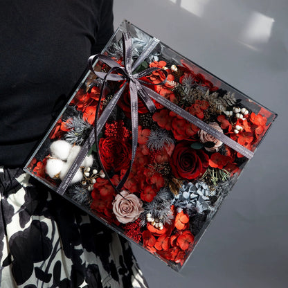 Handmade preserved flower acrylic flower box by Florettely