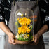 Handmade preserved flower sunflower glass dome by Florettely