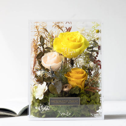 Handmade preserved flower bouquet gift box by Florettely