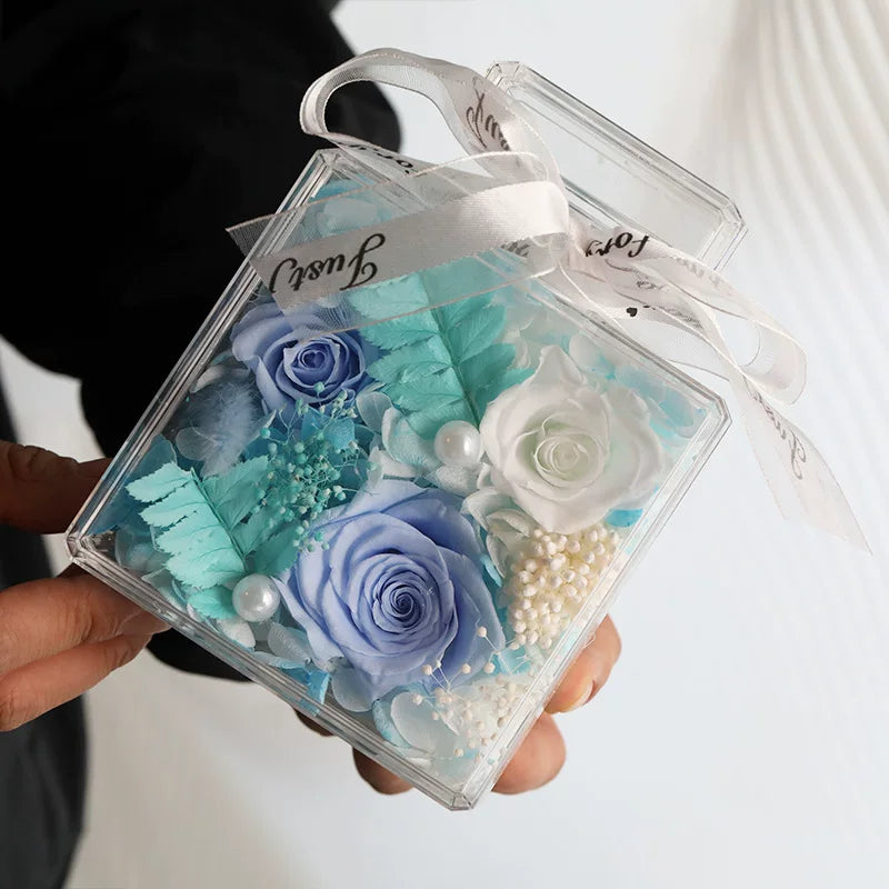 Handmade preserved flower glass dome gift by Florettely