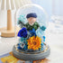 Handmade preserved flower themed glass dome by Florettely
