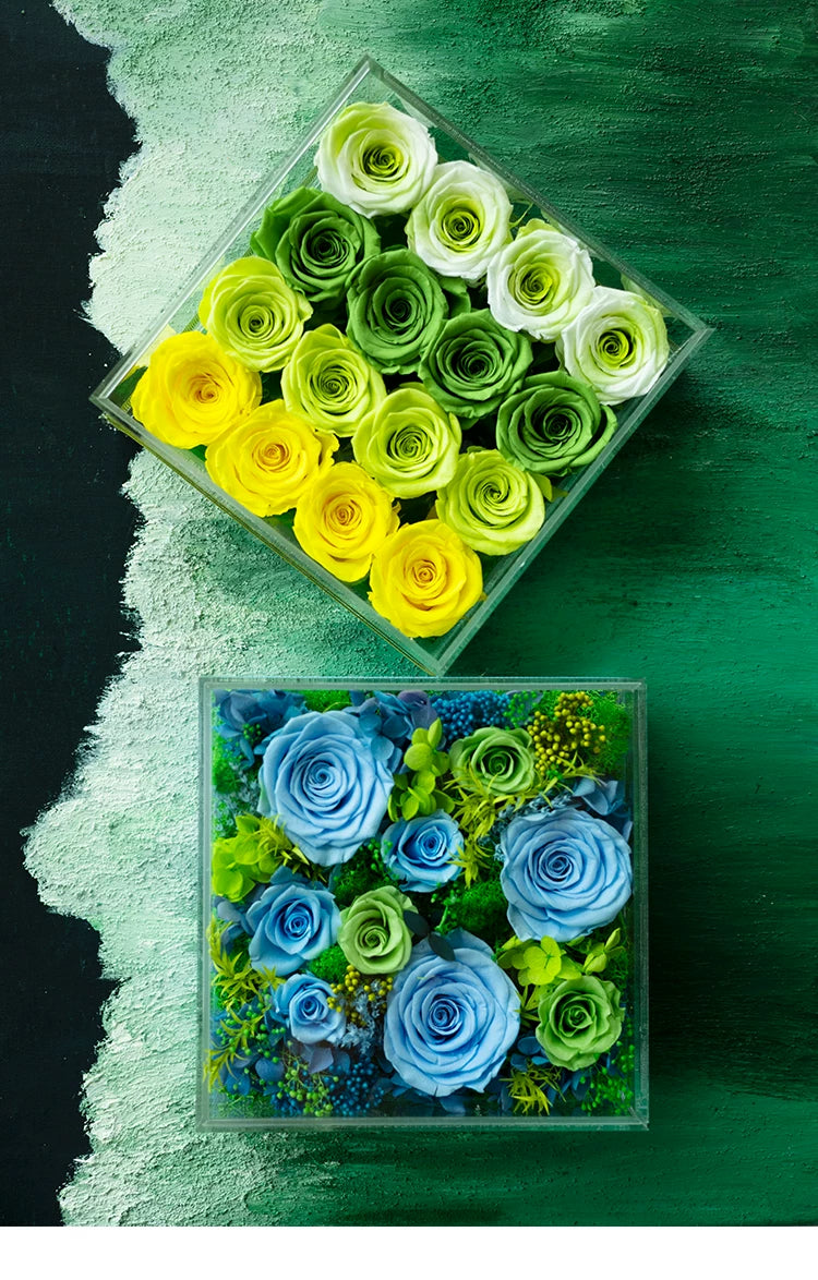 Handmade preserved flower bouquet gift box by Florettely