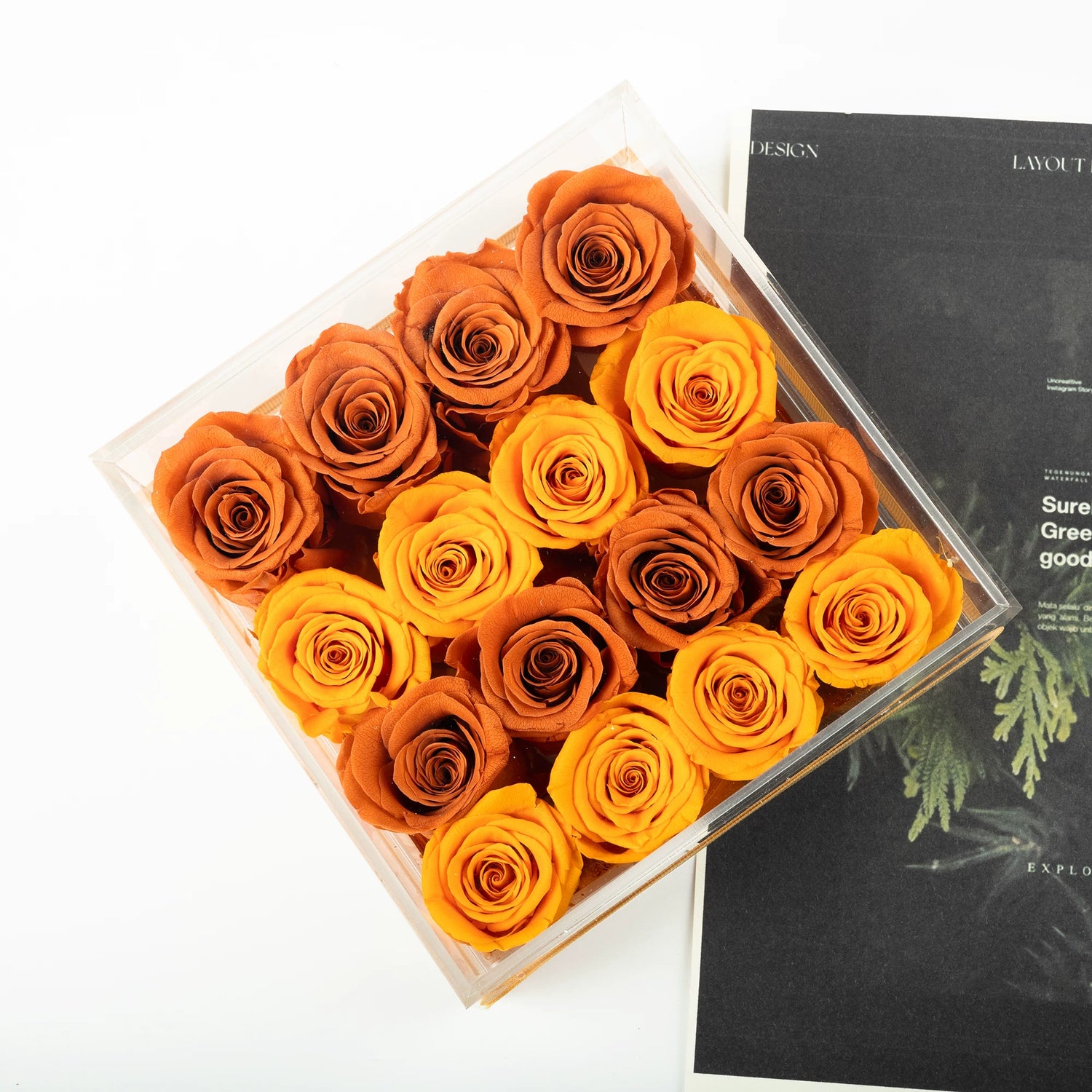 Handmade preserved flower bouquet gift box by Florettely