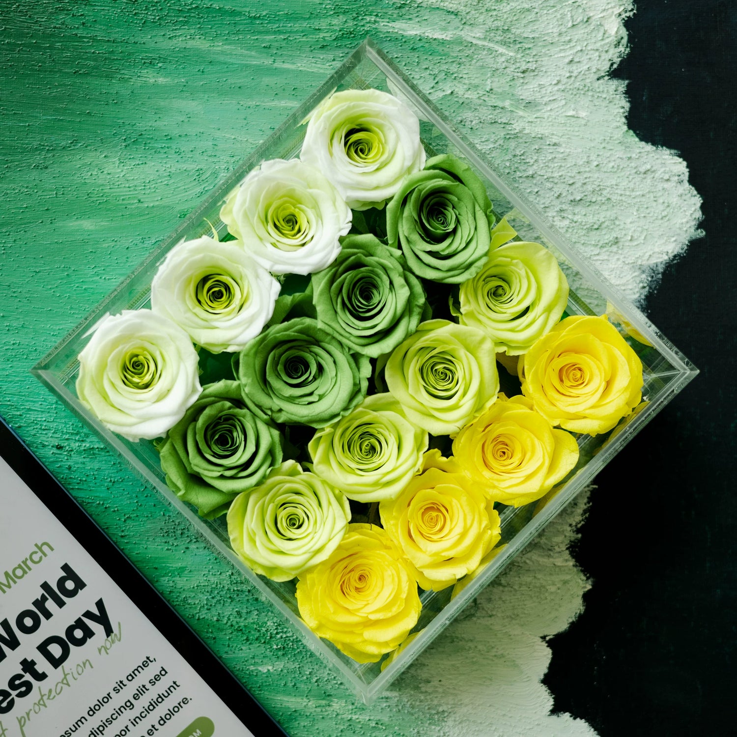 Handmade preserved flower bouquet gift box by Florettely