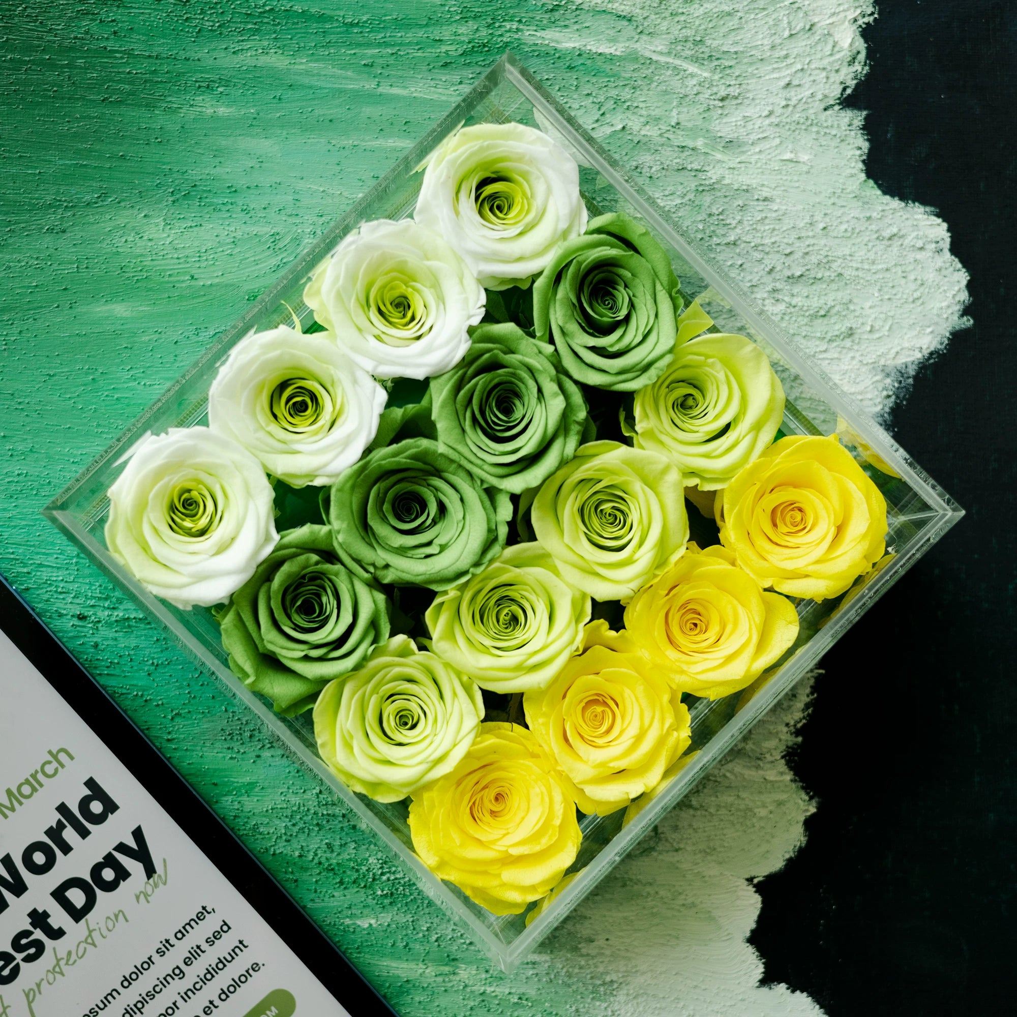 Handmade preserved flower bouquet gift box by Florettely
