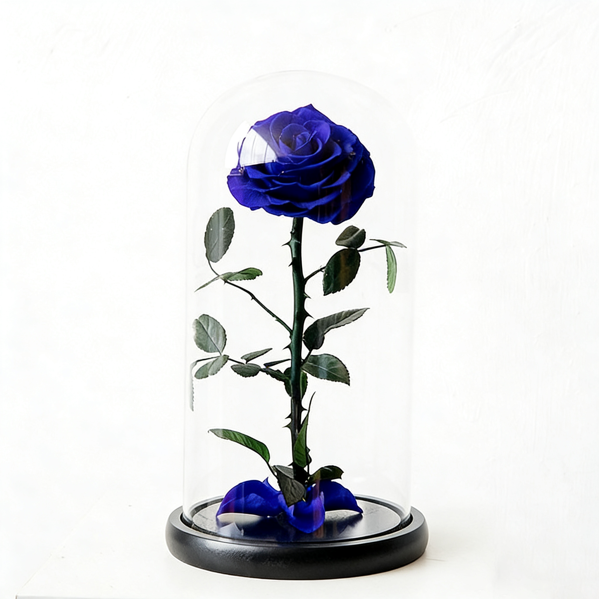 Handmade preserved flower themed glass dome by Florettely