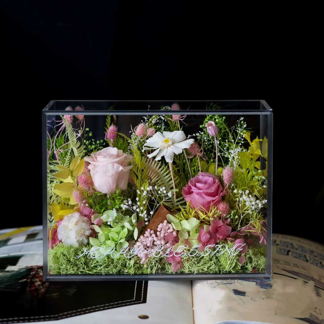 Solo Rose Acrylic Gift Box for Her - Preserved Real Eternal Flower Gift